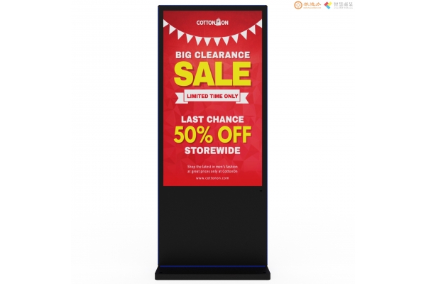 55寸立式广告机实物等比例效果图